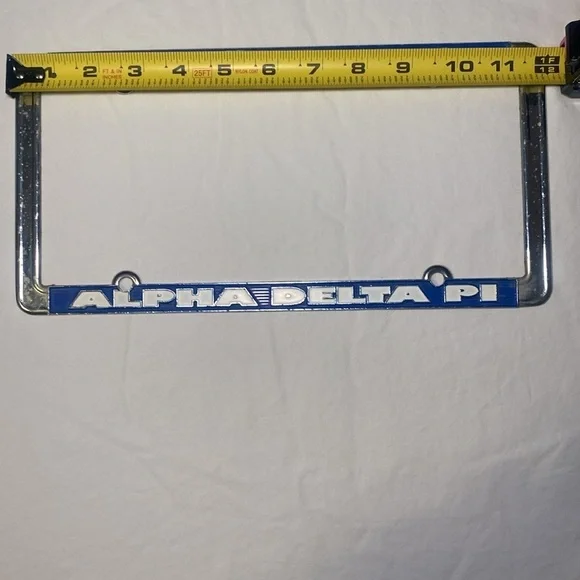 Alpha Delta Pi Alexandra & Co Sorority Greek Life License Plate Frame EUC - Picture 5 of 6
